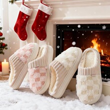 H 73313 Colorful Thick Warm Slippers ƴɫ��ů����Ь ����