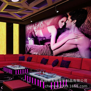 Theme Box Ktv Passionate Character Background Wall Mural Customized Dancing Melody Music Beauty Decorative Wall Cloth