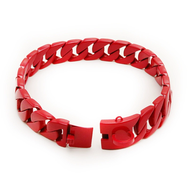 Cross -border fashion new big dog chain wholesale stainless steel 304 anti -rust dog collar large and medium -sized Cuban chain