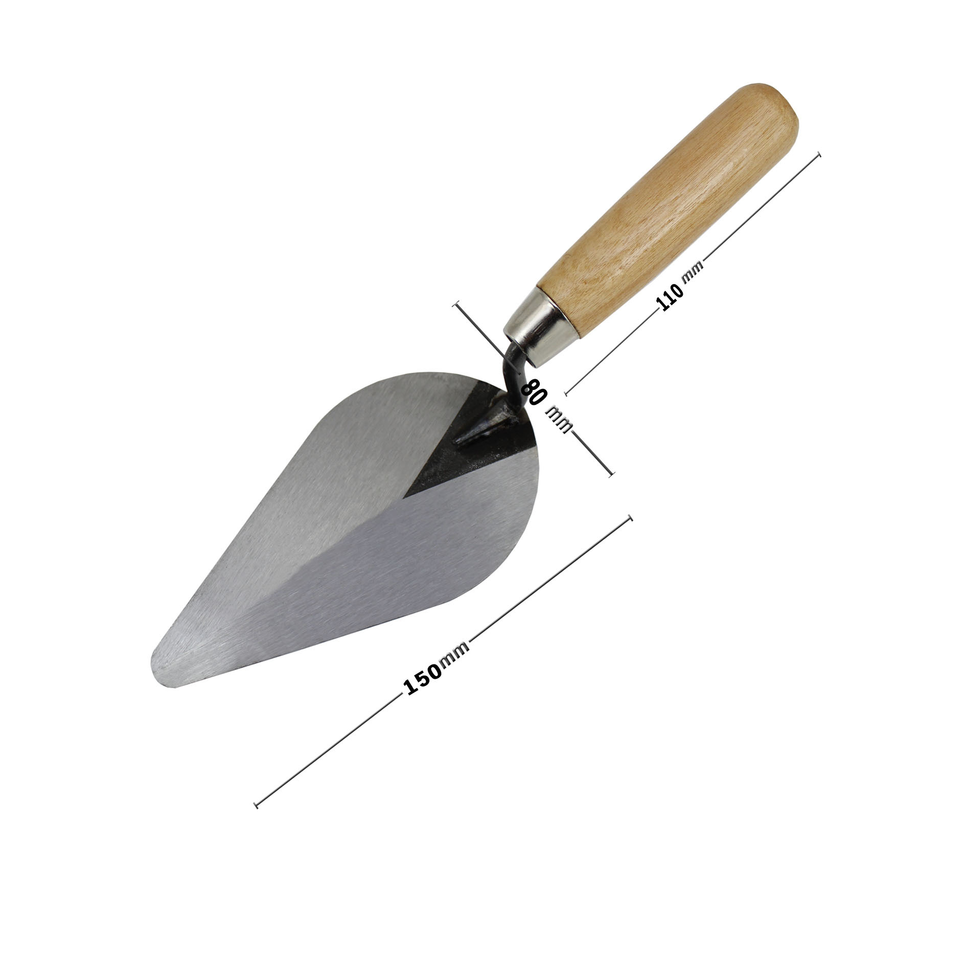 Venta directa de fábrica paleta cabeza redonda azulejo cortador azulejo herramienta paleta oval Punta Mango de madera cortador de ladrillo