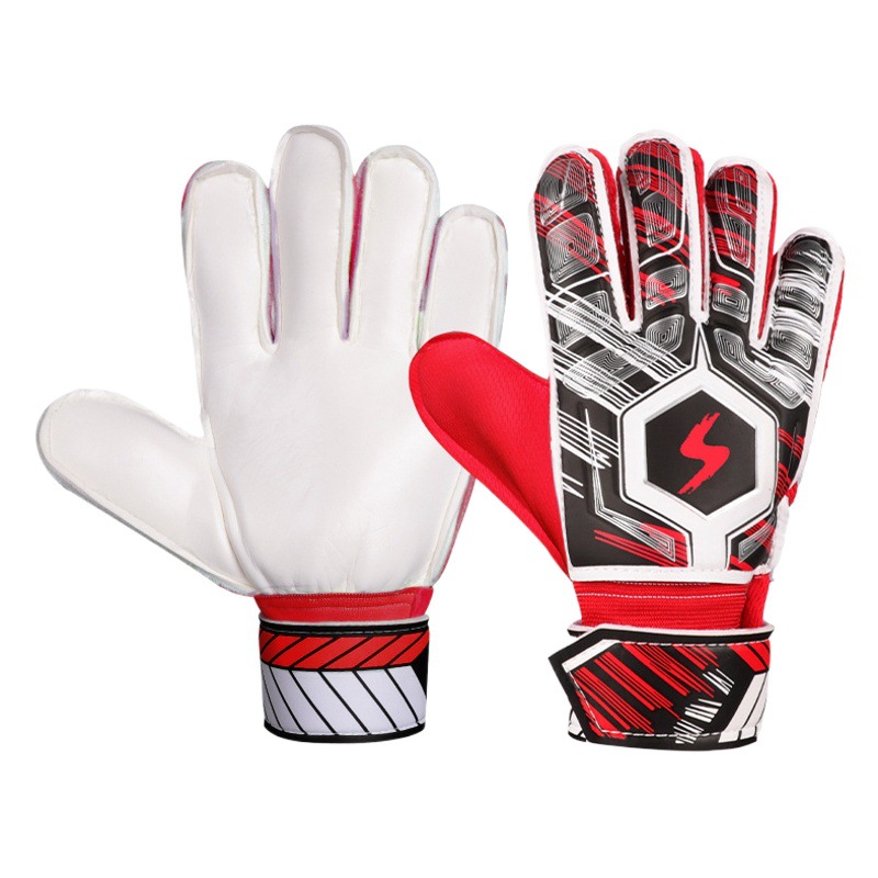 Fábrica al por mayor niños adultos fútbol portero guantes de látex anti-colisión dedo guardia portero guantes mano guardia