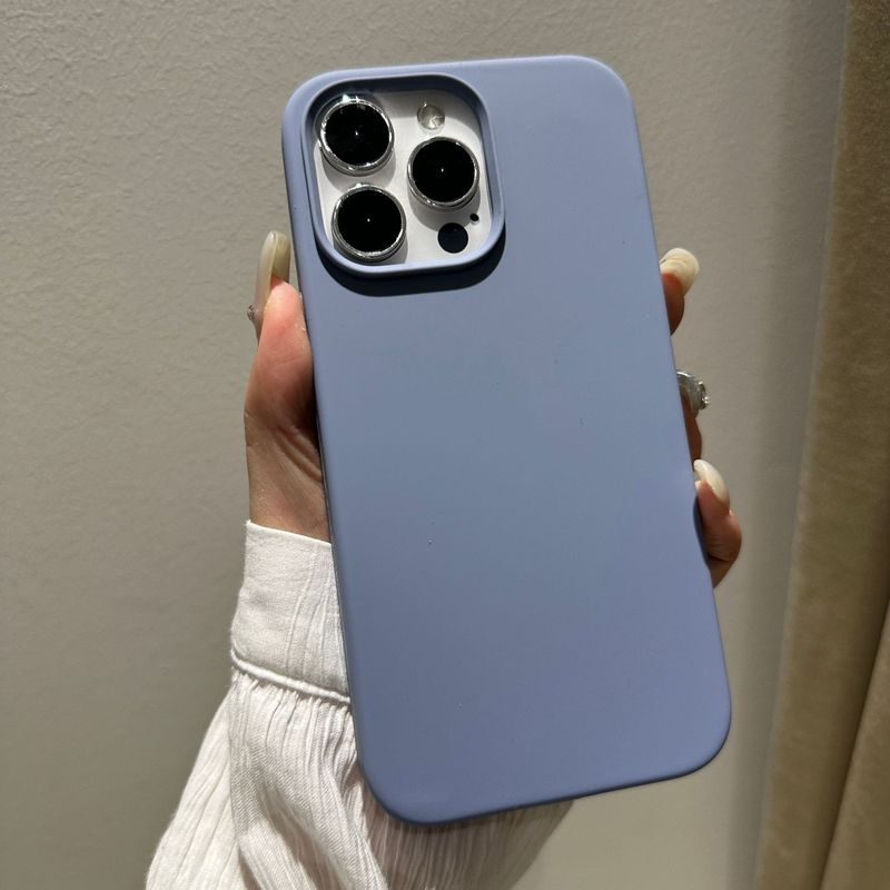 Iphone12液状シリコンシェルリンゴ11proの肌感フロスト12maxロゴ付きベルベット携帯ケース|undefined