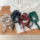 New Striped Cotton Triangle Scarf Women's Neck Warmer Small Scarf All-match Artistic Accessories Scarf for Boys and Girls