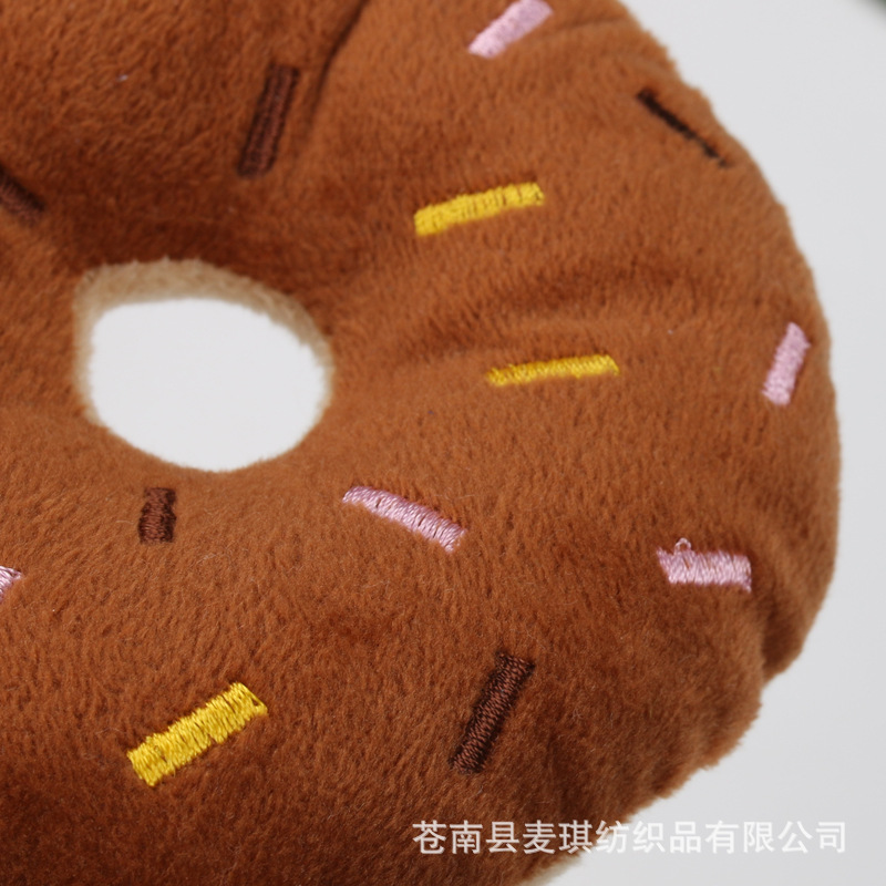 Nueva mascota de peluche de juguete de sonido molienda gato y perro de juguete fruta Chuck animal suministros para mascotas en stock al por mayor