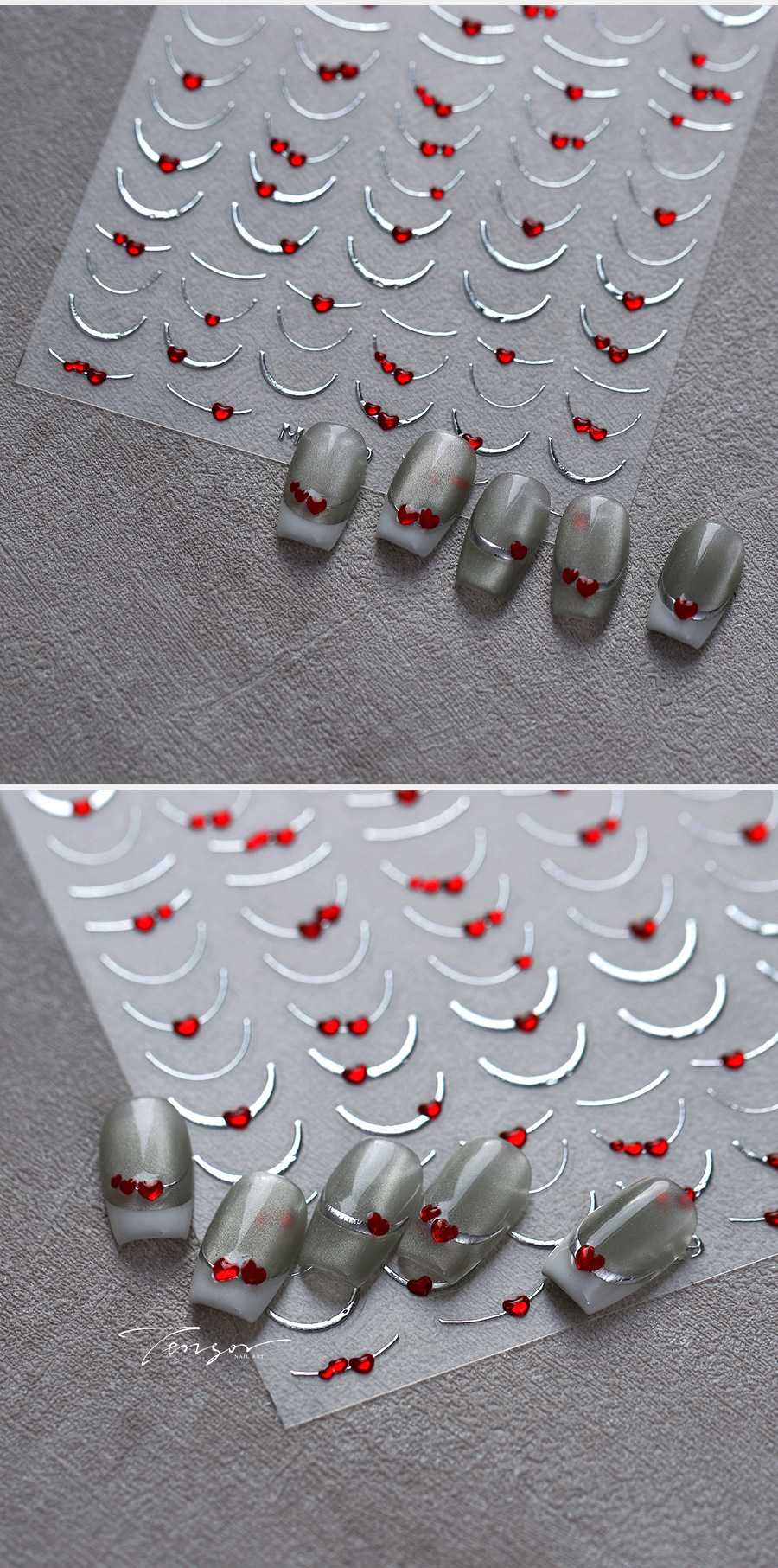 Nail Stickers Material Cute Sweet Heart Shape Nail Stickers Nail Patches