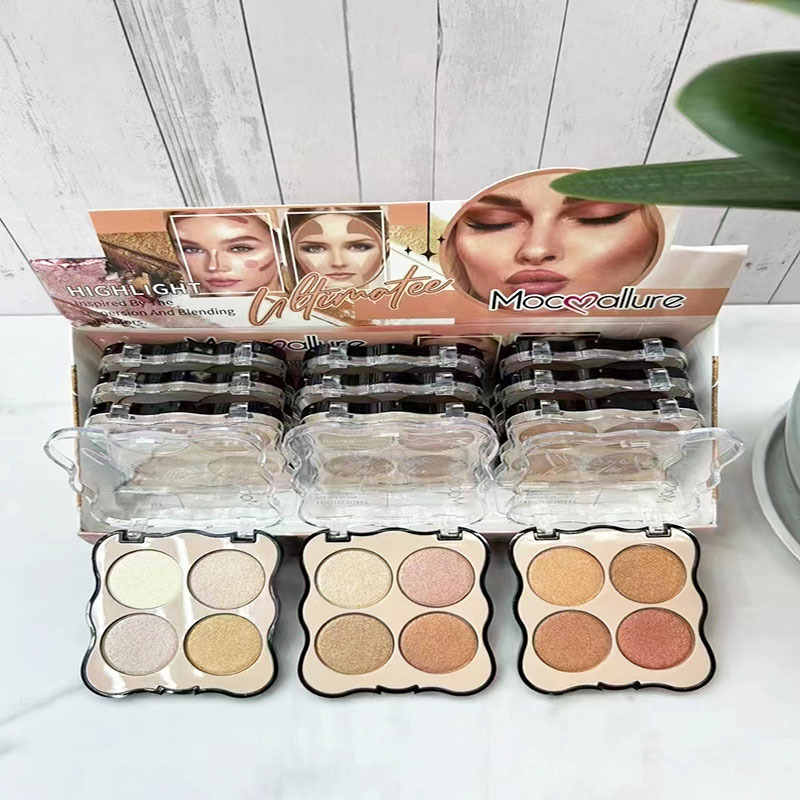 Mocoallure nuevo comercio exterior sombra de ojos transfronteriza multicolor mate perlada color tierra brillante blush maquillaje al por mayor