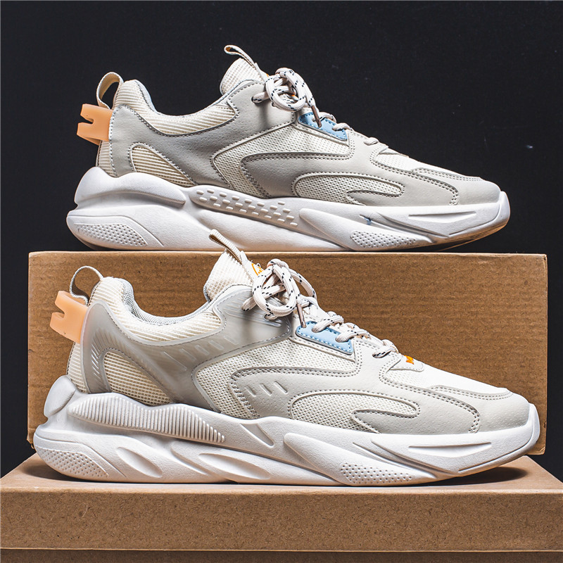 春夏季男鞋2025新款透气跑步运动鞋轻便增高老爹鞋男士休闲鞋潮鞋