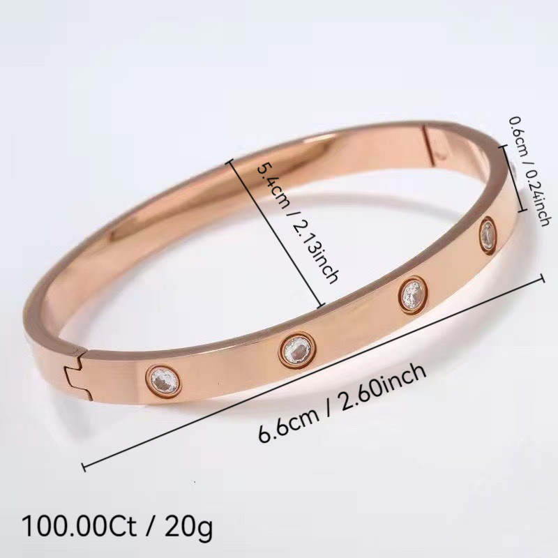 Moda transfronteriza estilo explosivo simple y generoso lujo ligero moda de alta gama con incrustaciones de 10 diamantes titanio acero para hombres y mujeres pulsera de pareja
