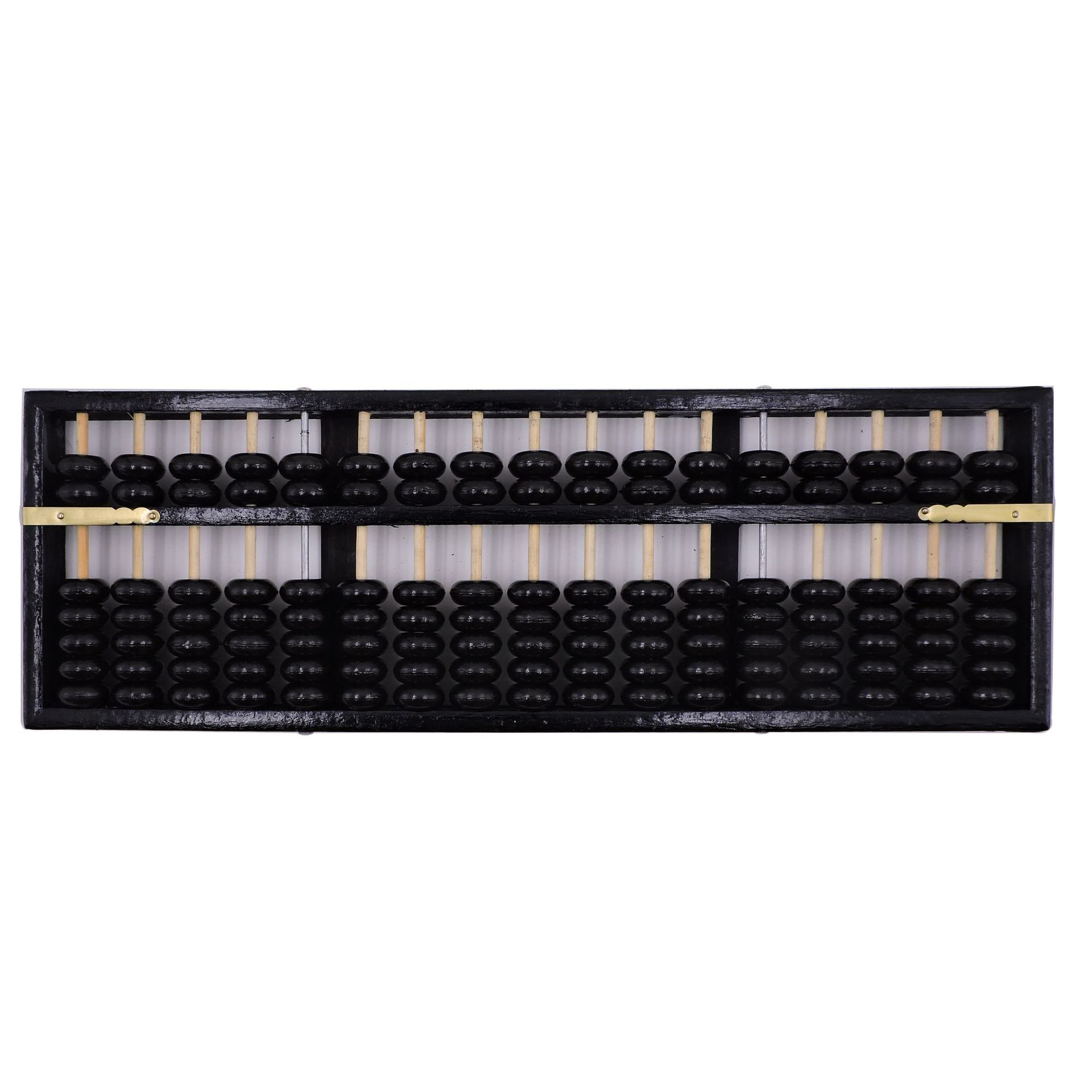 Wooden antique big old-fashioned black abacus for students