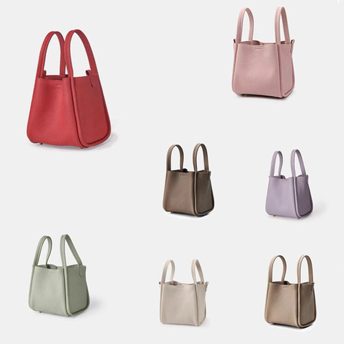 songmont medium small new lock vegetable basket series cowhide large capacity commuter portable bucket bag women's bag
