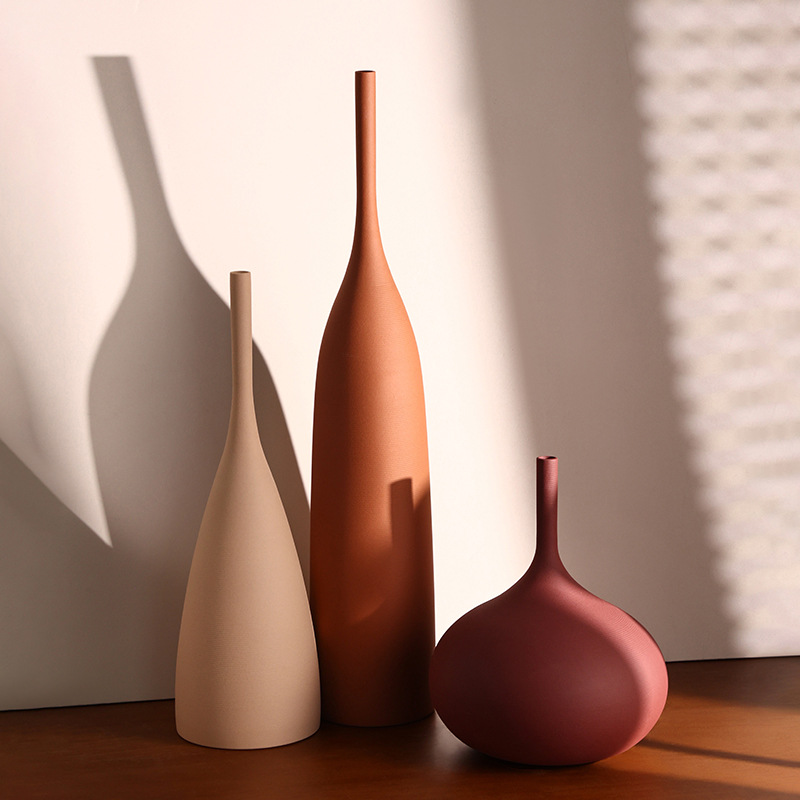 Beehan América y Europa estilo de moda textura de cerámica Morandi flores secas muestras blando entre adornos nórdicos