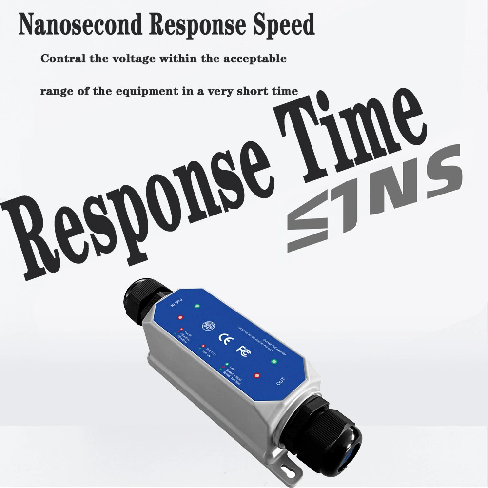 Уличный PoE-удлинитель 1-в-1 IP67, 90 Вт, опционально 100/1000/2500 Мбит/с/10 Гбит/с