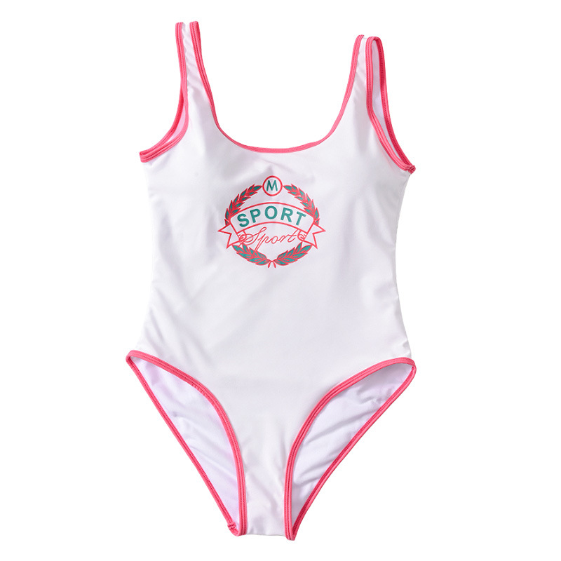 Nuevo sentido de alta calidad de la velocidad de carreras unida trajes de baño de nicho de mujer eslingas de borde rosa delgado cubrir la carne trajes de baño de playa sexy mujeres