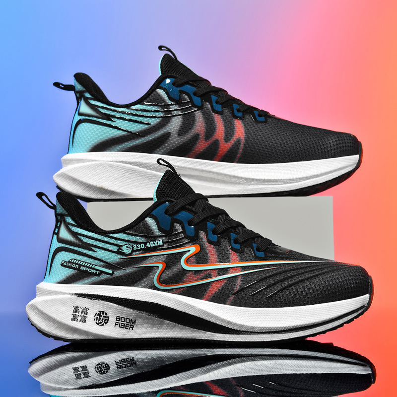 Un nuevo tipo de zapatos de hombre de tamaño grande, zapatos de entrenamiento de carbono, zapatos de entrenamiento de ventilación ultraligeros para hombres.