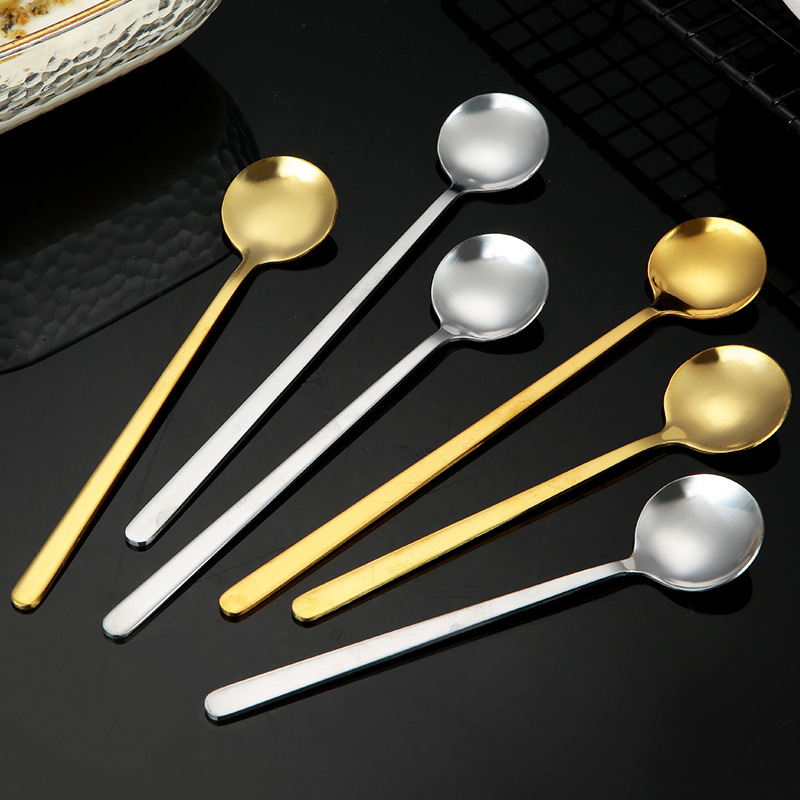 Runder Kaffeelöffel Aus Edelstahl Für Desserts Und Honig_voghion.com