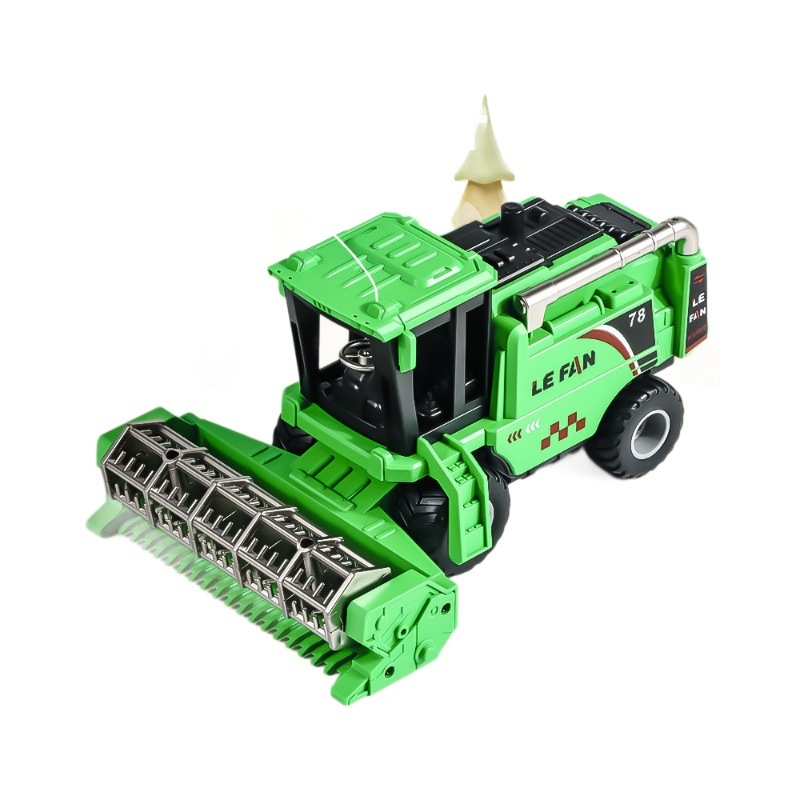 Gran granjero cosechadora de ingeniería tractor inercia coche de transporte infantil modelo de juguete coche niño rueda giratoria