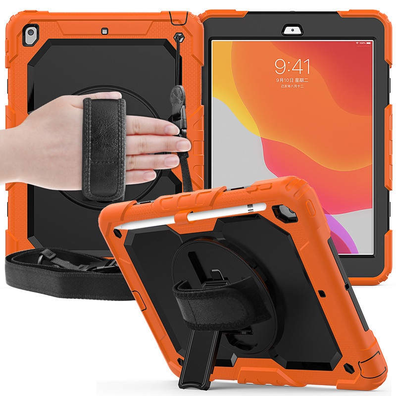Suitable for iPad 10.2 10.9 mini6 shoulder strap hand strap PC tablet case iPad shockproof drop-resistant protective case