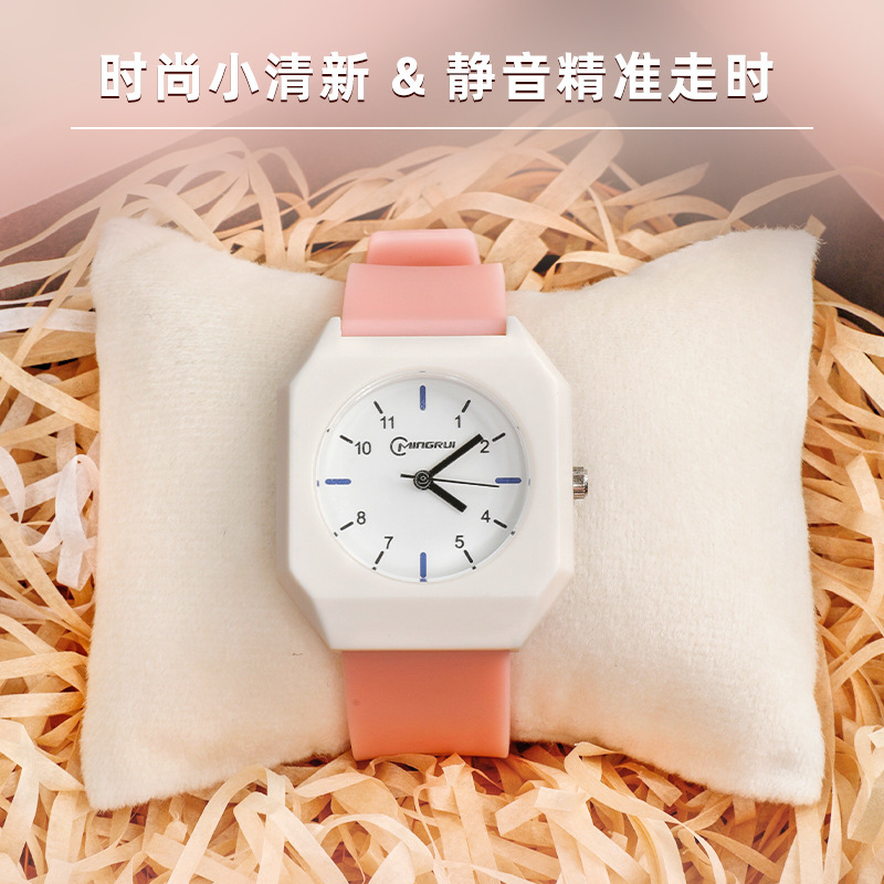 New children's square electronic watch for junior Senior high school sports examination for male students waterproof quartz watch fashion tide