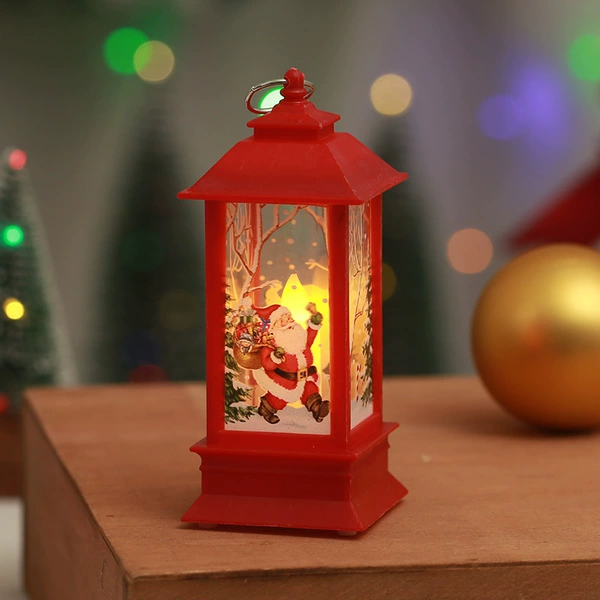 Red elderly style candle lantern