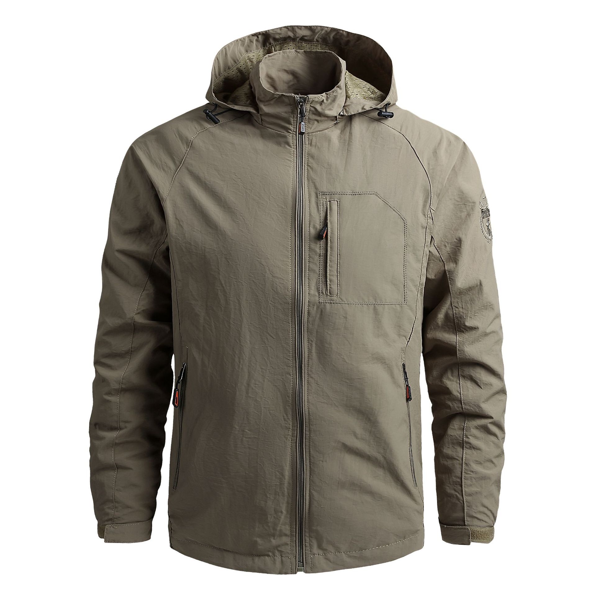 Chaqueta transfronteriza de primavera y otoño para hombres, chaqueta de asalto, chaqueta de ocio al aire libre, abrigo de bolsillo, abrigo grande
