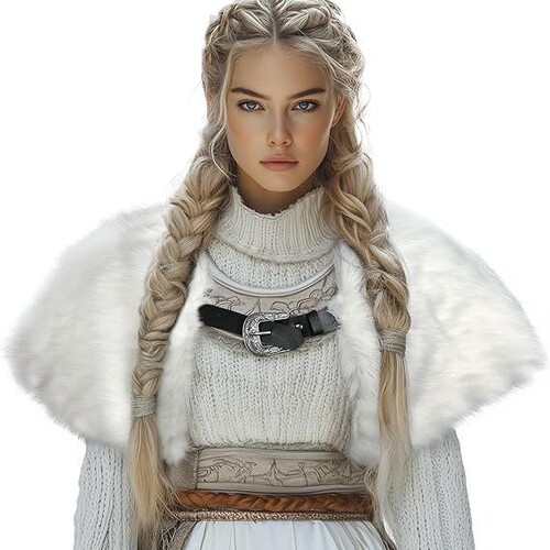 European and American medieval capes, Viking costumes, fur shawl, cos anime, Halloween stage performance accessories