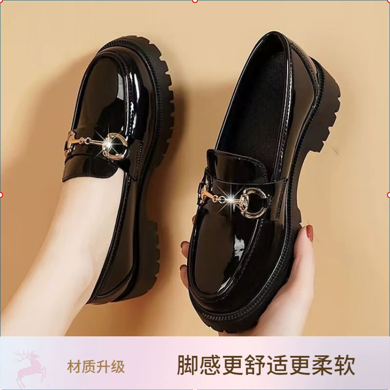 Lazy Baya 2024 новый patent leather мягкая кожаная обувь Lefu Shoes детский колледж ветер ветер одиночные туфли