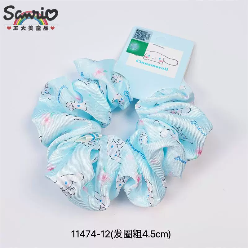 Sanrio тканевое кольцо для волос KT Cat Curomi, для девочки, хвостик, милый высокий объёмный бант