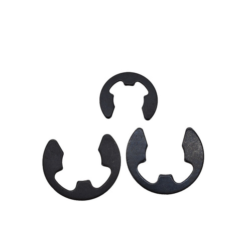 Factory direct sales iron black E-shaped opening circlip wholesale M1.2-M15 fastener stop circlip locking buckle circlip
