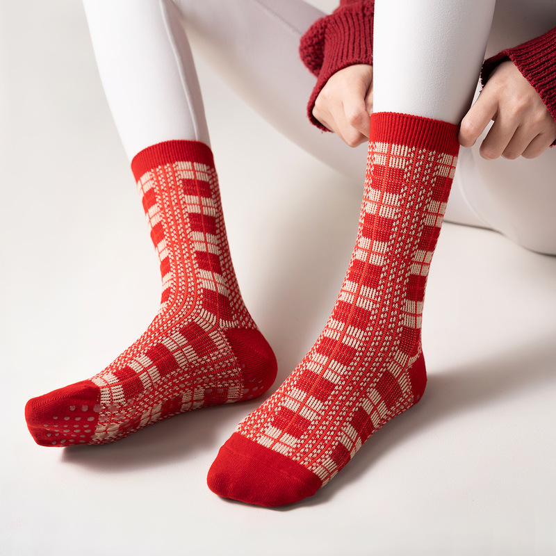 2025 Autumn/Winter New Year Lucky Red Zodiac Year Series Women's Home Floor Socks Yoga Non-Slip Pilates 2025 Autumn/Winter New Year Lucky Red Zodiac Year Series Women's Home Floor Socks Yoga Non-Slip Pilates
