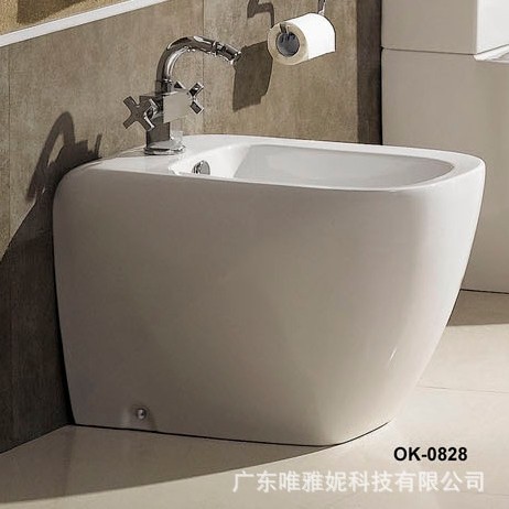 Bidé de Piso OK-0828 de Cerámica Manual para Baño