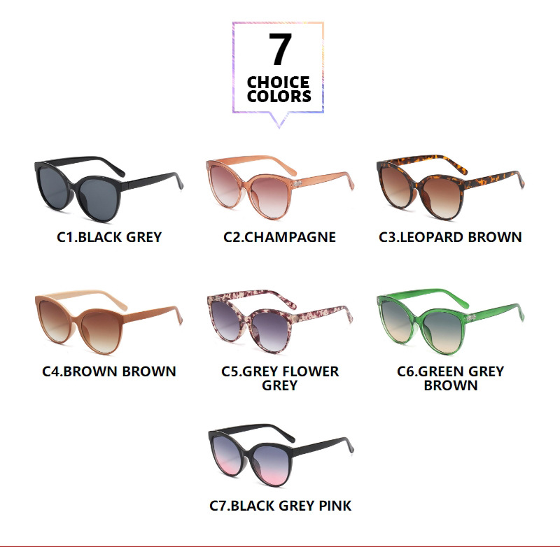 50g Weight Full Frame Glasses Structure Sunglasses Classification PC, UV400 Protection Lens Material Cat Eye Glasses Style Travel, Daily Occasion Color Block Pattern All Seasons Season Unisex Gender Casual Style Pink, Green Color Casual Color Block PC UV400 Protection Cat Eye Full Frame Women's Sunglasses 5