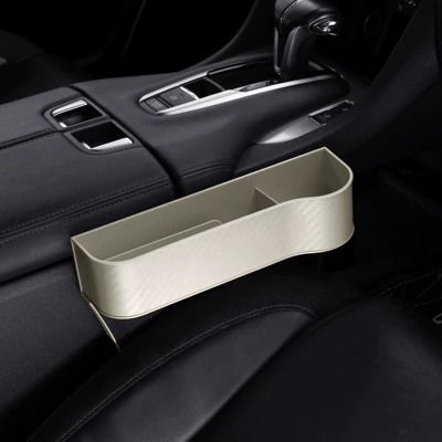 Storage Bag Car Gap Storage – Car storage bag/box - carbon-fiber-texture-beige-passenger-car