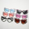 Genuine cute sunglasses heart-shaped, glasses heart shaped solar-powered handmade, European style, cat's eye