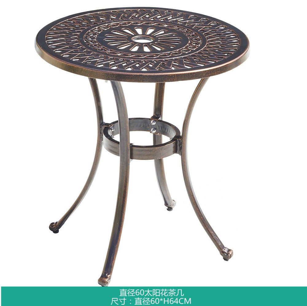 Mesa de té de flores de sol de 60 cm (2 hojas)