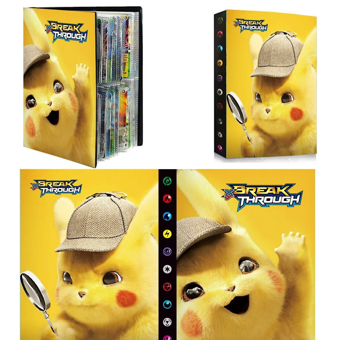 Tarjeta de bebé mágica libro de colección de tarjetas libro de bolsillo monstruo mascota elfo pikachu pack 240 tarjetas se pueden enviar en nombre