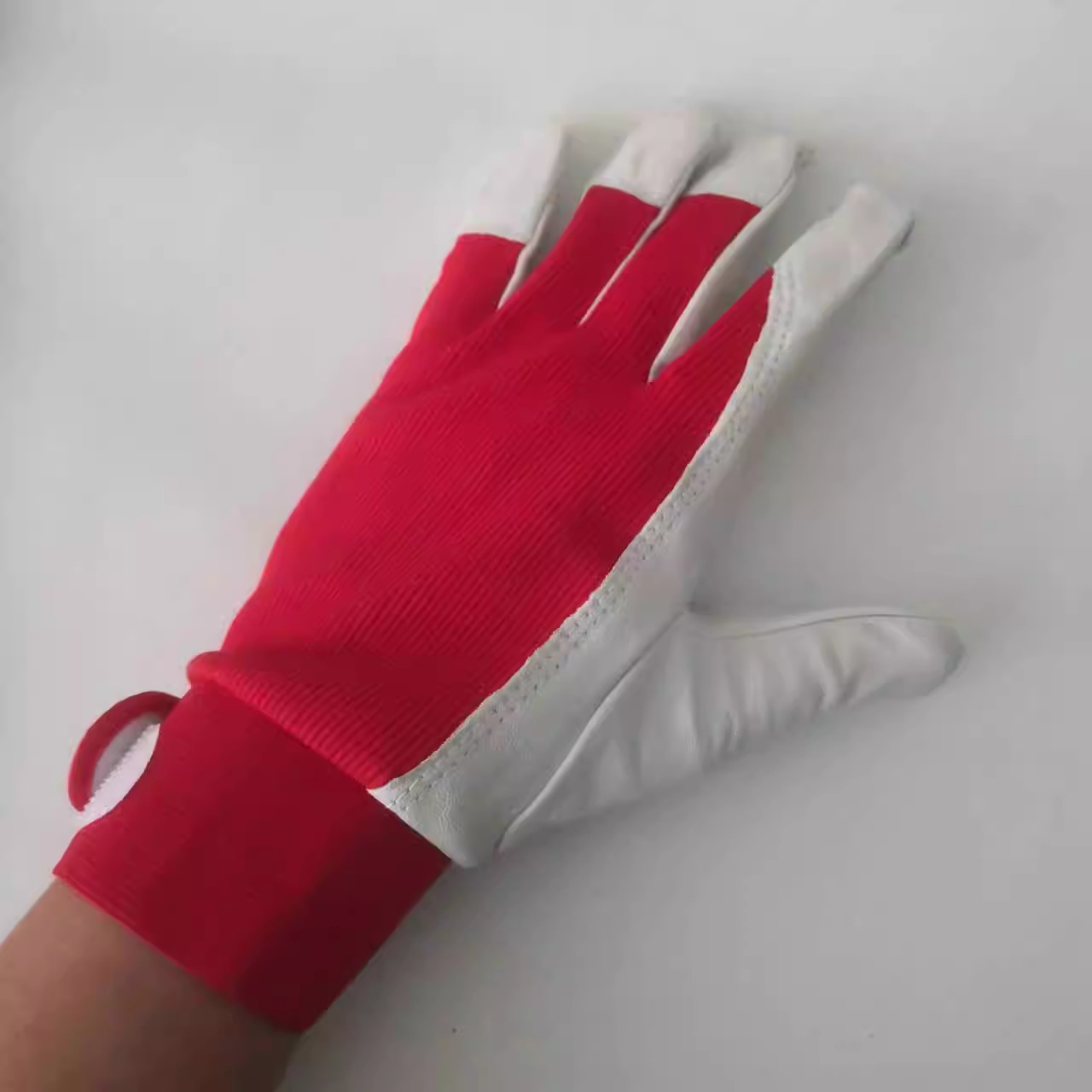 软羊皮手套猪皮弹力背布楼梯布魔术贴司机电子厂女工组装TIG焊接