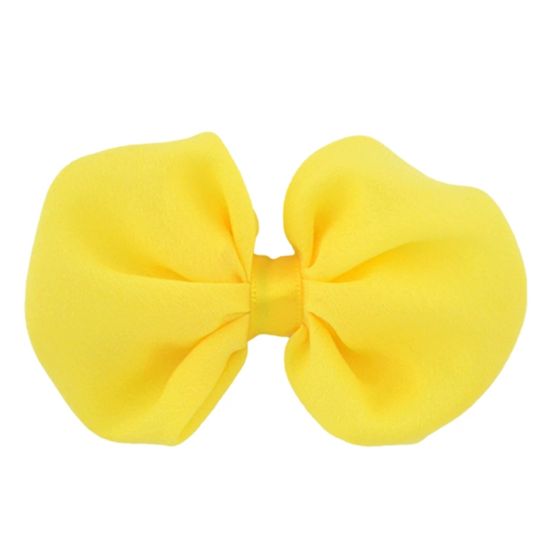 Children's hair accessory, shiffon bow tie with bow, hairgrip, wholesale, 19 colors