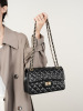 Leather chain, fashionable one-shoulder bag, phone bag, cowhide, Chanel style, genuine leather