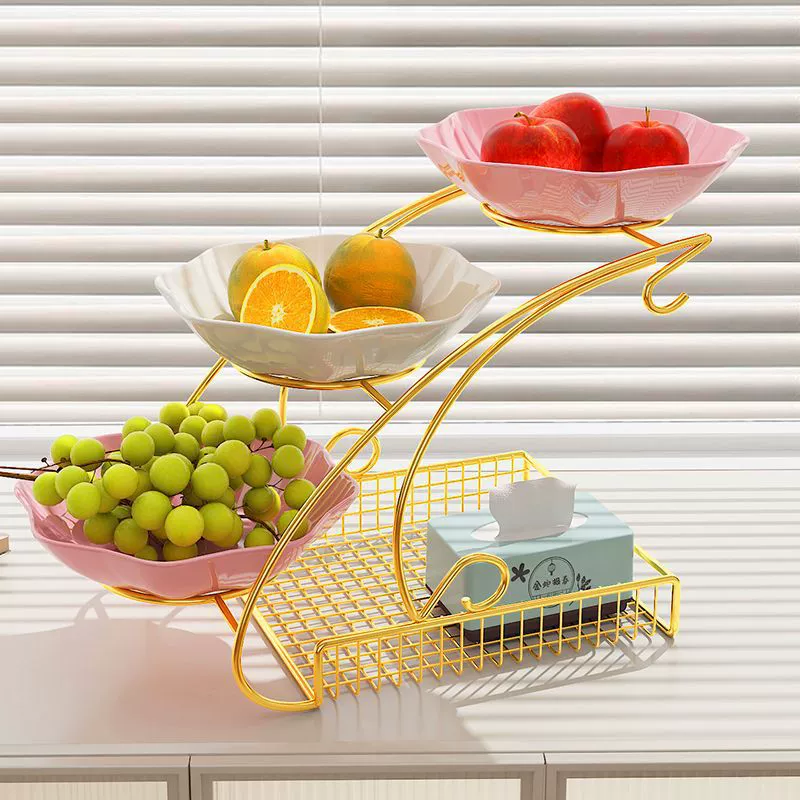 Однослойная корзина для хранения фруктовых закусок, многослойная полка для хранения, домашний креативный обеденный стол, поднос для кофейного стола с дыней и фруктами, тарелка с фруктами, тарелка с фруктами