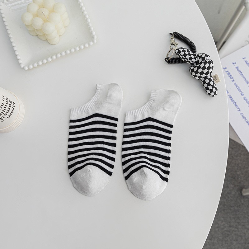 韓国東大門水玉ソックス浅口ボートソックス日本製無地水玉落ちない夏用薄手インビジブルソックス