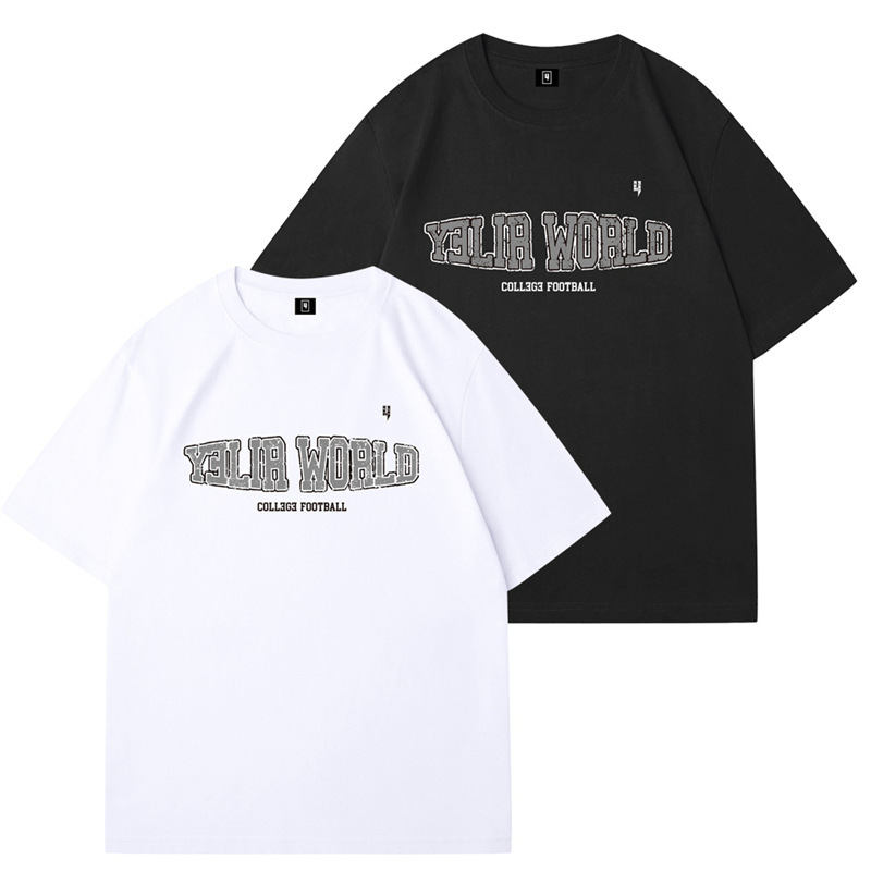 New Fashion Trendy Brand Versatile Outdoor Sports Casual Personality Pattern Letter Short-Sleeve T-Shirt for Men and Women