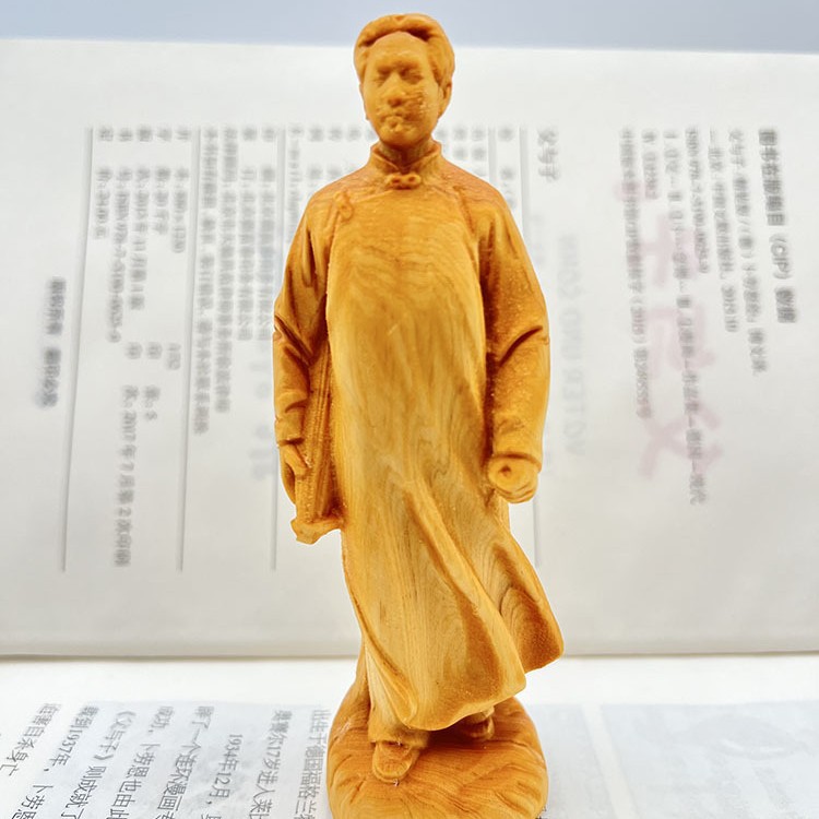 Estatuas de madera de ciprés de acantilado de gran hombre de todo el cuerpo de la estatua de jóvenes en la casa sala de estar decoración de gabinete de televisión artesanía decoración de la sala de estar regalo