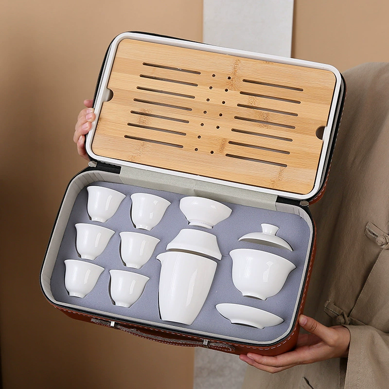 Овец жир нефритовый белый фарфоровый набор чайного сервиза праздничное мероприятие Деловые подарки