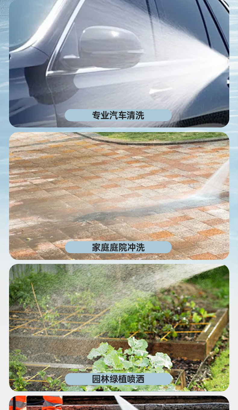 Wireless High-Power Lithium Battery High-Pressure Car Wash Water Gun, Portable Car Wash Machine, Wholesale Cleaning Machine
