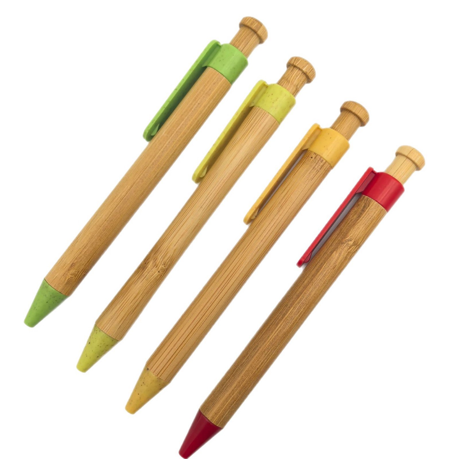 Lápiz de bola de bambú transfronterizo al por mayor cabeza de hongo pequeño respetuoso con el medio ambiente material de paja lápiz de madera de bambú logotipo láser lápiz de bambú