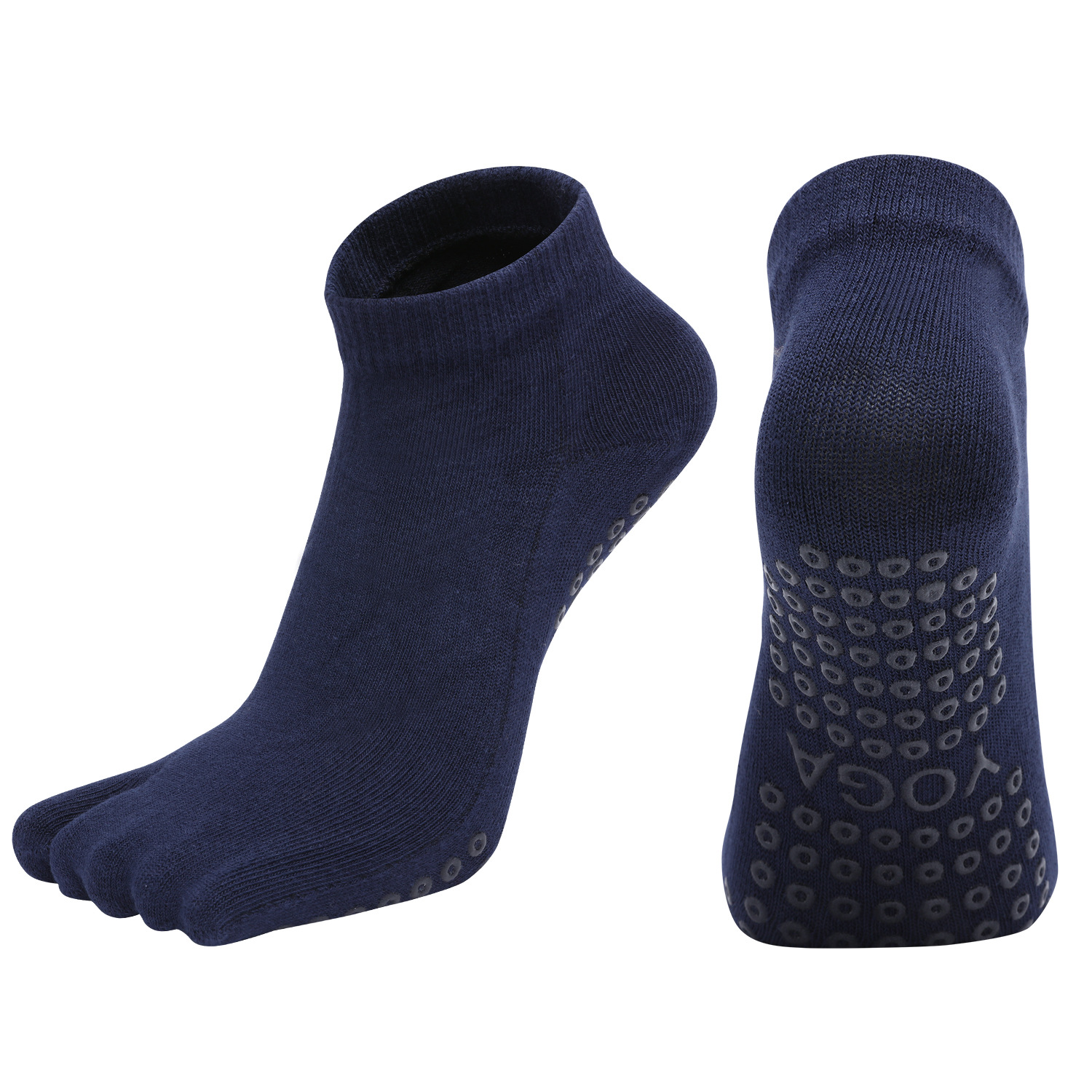 [Venta al por mayor de fábrica] calcetines de Yoga de cinco dedos calcetines de Baile todo incluido algodón peinado de cinco dedos Pilates Fitness calcetines deportivos