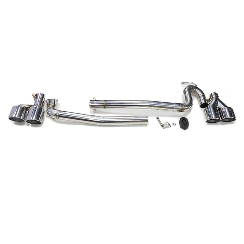 Audi A3A4 modificado cuatro labios traseros de doble salida tubo de escape silencioso sin soldadura garganta de escape de doble salida especial