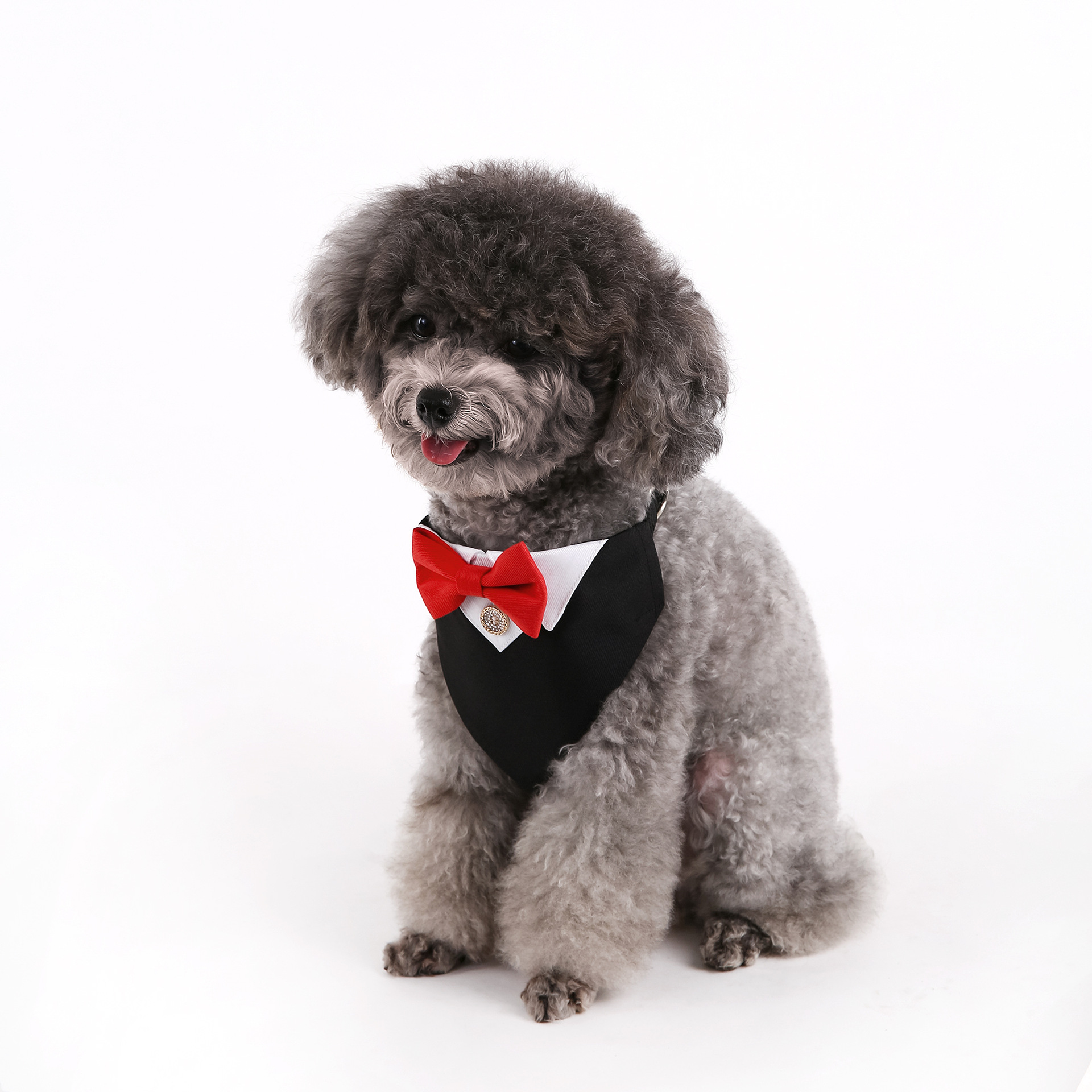 Navidad Año Nuevo transfronterizo perro británico estilo boda traje perro collar toallas de saliva para mascotas toallas de triángulo