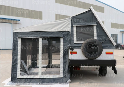 Factory Direct Sales Trailer-Mounted Camping Tent, Rainproof and Sunproof, Thickened Material, Multi-Window Breathable and Spacious Space (Avtomobil dam çadırları) - grey-2-6