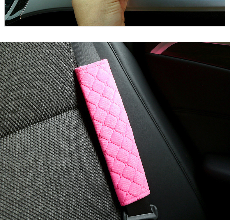 Car seat belt shoulder pad lengthened soft and comfortable processable plush protective cover car supplies factory direct sales batch